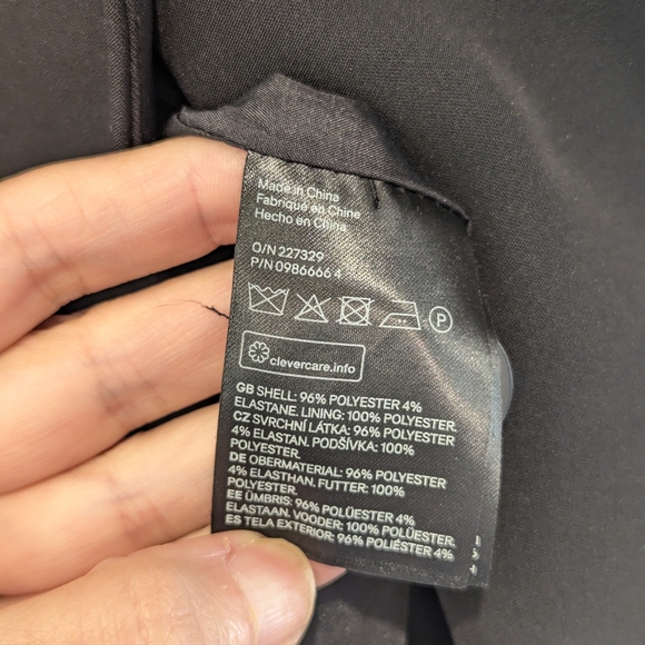 H&M Double-breasted oversized Long straight relaxed fit black Blazer jacket sz S - Picture 6 of 9